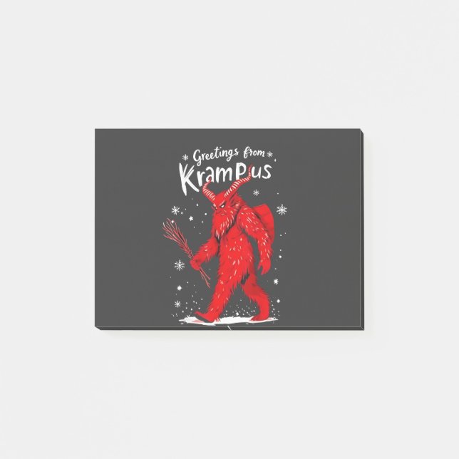 Bloco De Notas Saudações do Natal de Krampus Xmas (Frente)
