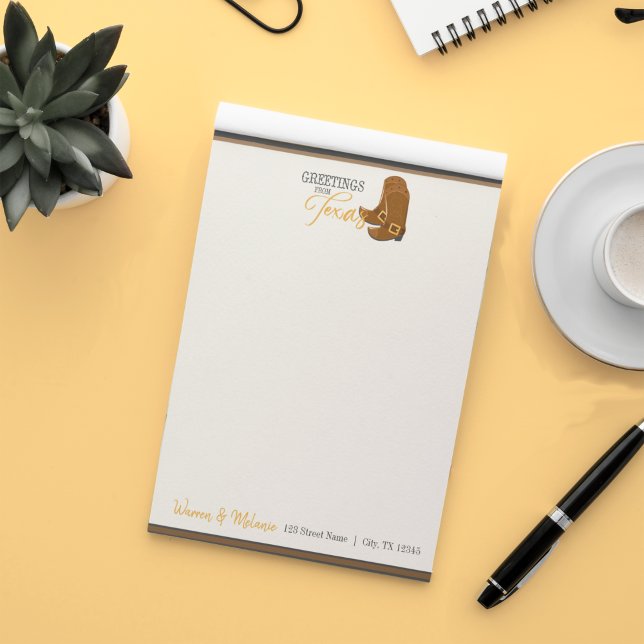 Bloco De Notas Saudações Do Texas (Criador carregado)