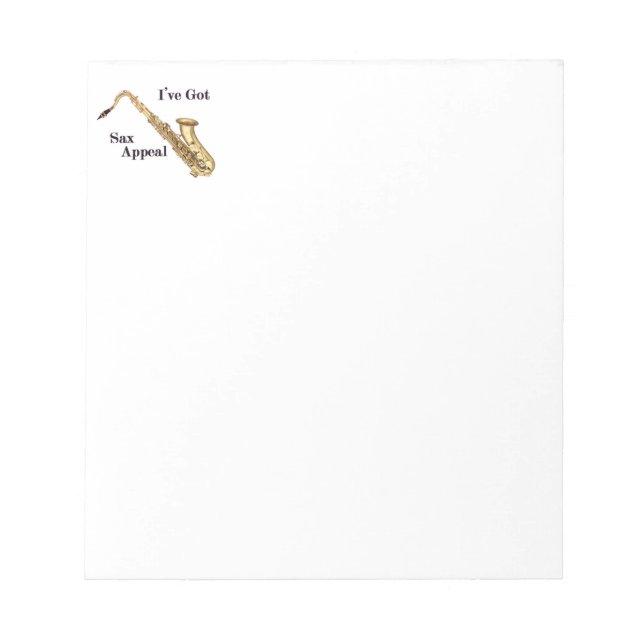 Bloco De Notas Saxophone Note Pad (Frente)