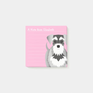 Bloco De Notas Schnauzer diminuto alegre bonito