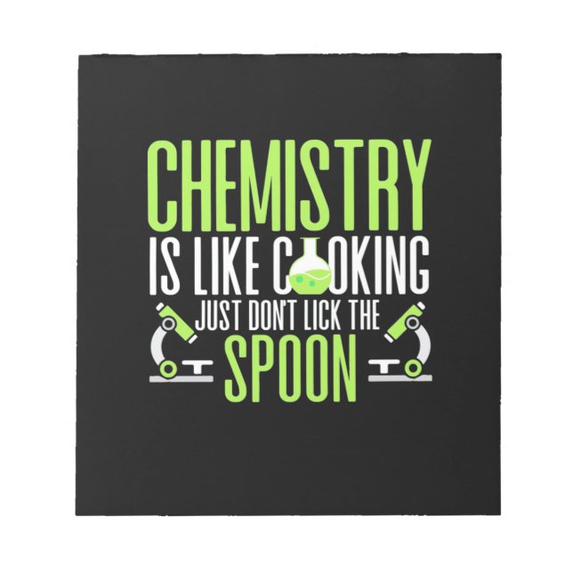Bloco De Notas Scientist Gift | Chemistry Is Like Cooking (Frente)