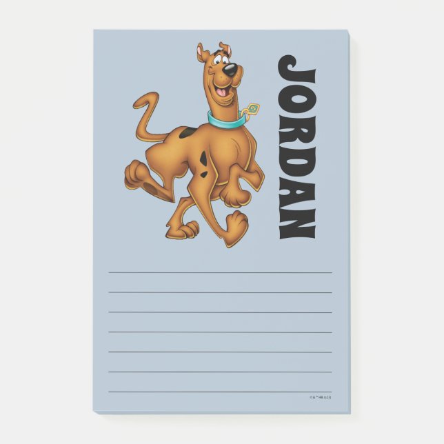 Bloco De Notas Scooby-Doo Happy Walk | Adicione seu nome (Frente)