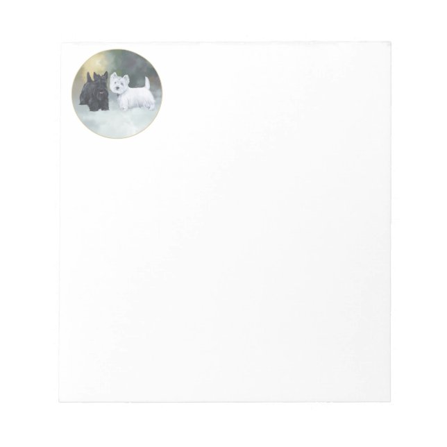 Bloco De Notas Scottie Westie Inverno (Frente)