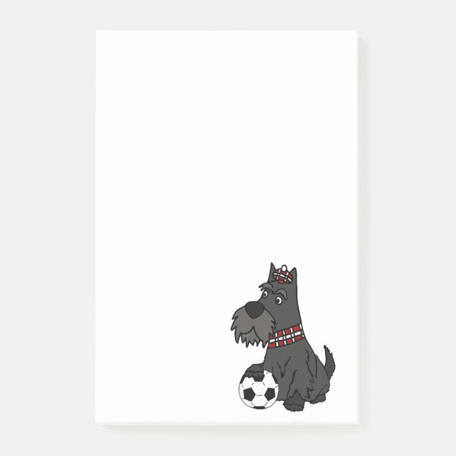Bloco De Notas Scottish engraçado Terrier que joga desenhos (Frente)