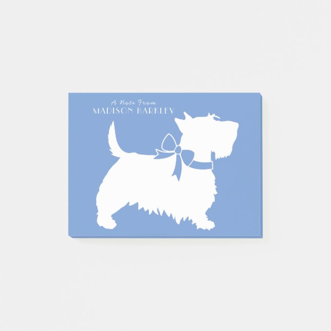 Bloco De Notas Scottish Terrier Scotty Dog Puppy Scottie (Frente)