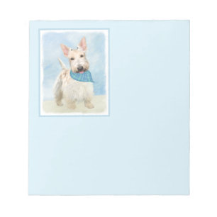 Bloco De Notas Scottish Terrier Wheaten Dog Painting
