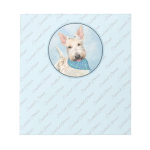 Bloco De Notas Scottish Terrier Wheaten Dog Painting