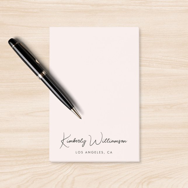 Bloco De Notas Script de Assinatura Chic Rosa (Criador carregado)