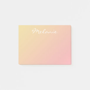 Bloco De Notas Script Dourado de módulo de Rosa de Blush moderno