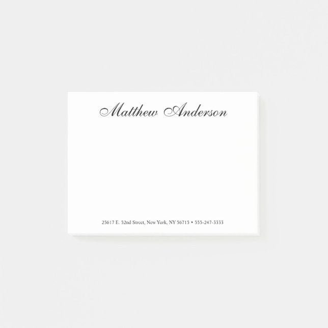 Bloco De Notas Script Elegante (Frente)