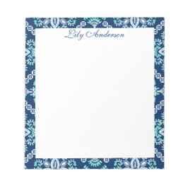 Bloco De Notas Script Floral 