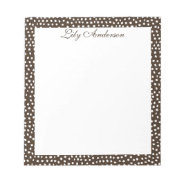 Bloco De Notas Script Mini Marrom pontilhado 