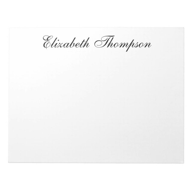 Bloco De Notas Script Monogramado (Frente)