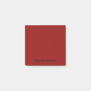 Bloco De Notas Script Preto Minimalista do Brick Red Professional