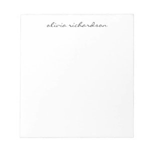 Bloco De Notas Script Profissional Simples Moderno de Chic Manusc