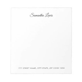 Bloco De Notas Script Simples Elegante Profissional
