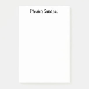 Bloco De Notas Script Simples Feminino Girly Moderno de Chic Blac