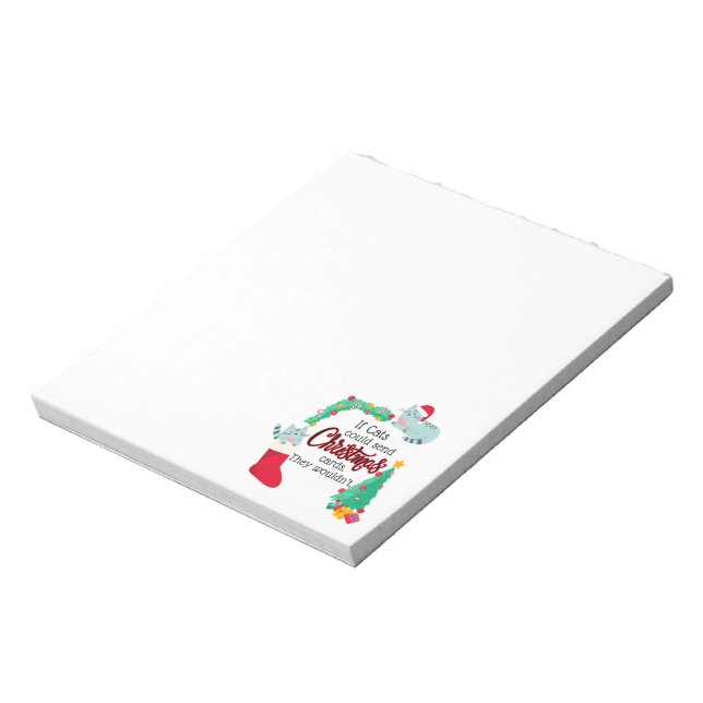Bloco De Notas Se Gatos Enviassem Cartões De Natal, Eles não... (Invertido)