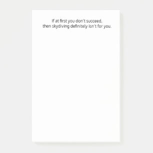 Bloco De Notas Se no começo você não tiver sucesso, então...