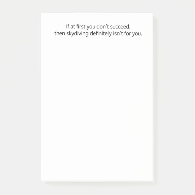 Bloco De Notas Se no começo você não tiver sucesso, então... (Frente)