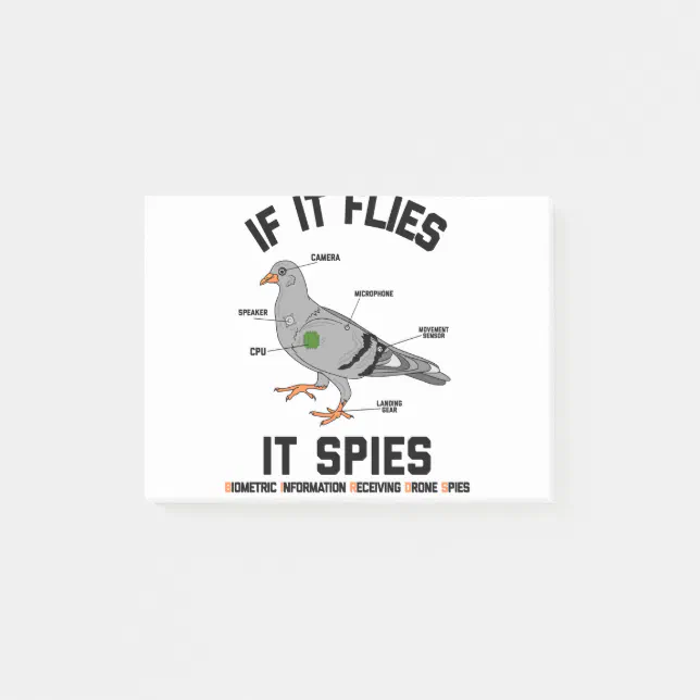 Bloco De Notas Se Voar Espira O Drone Espia Pigeon Bird