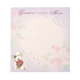 Bloco De Notas Sealyham Terrier Heart Mom Notepad