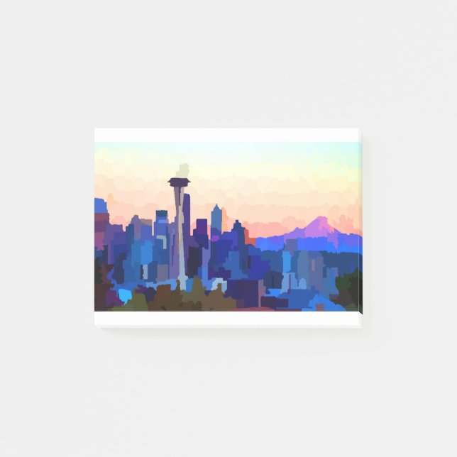 Bloco De Notas Seattle Washington Skyline (Frente)
