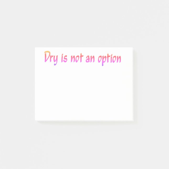 Bloco De Notas Secar Não É Um Texto De Opção (Frente)