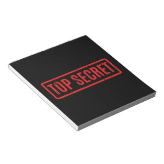 Bloco de Notas Secreto Superior Preto