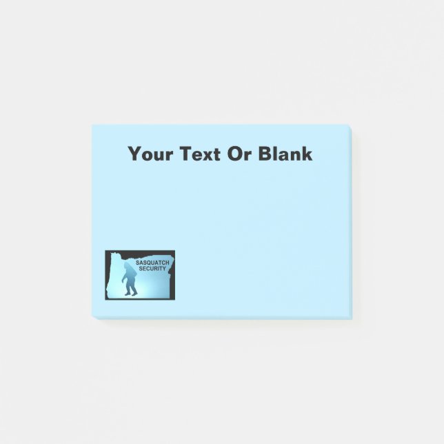 Bloco De Notas Segurança Sasquatch - Oregon (Frente)