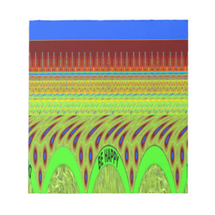 Bloco De Notas Seja feliz Bolinhas Colorida Motif Gift