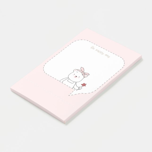 Bloco De Notas Seja feliz como Postar o urso (Inclinado)