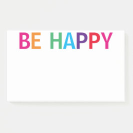 Bloco De Notas Seja Feliz Multicolorido 10 x 6