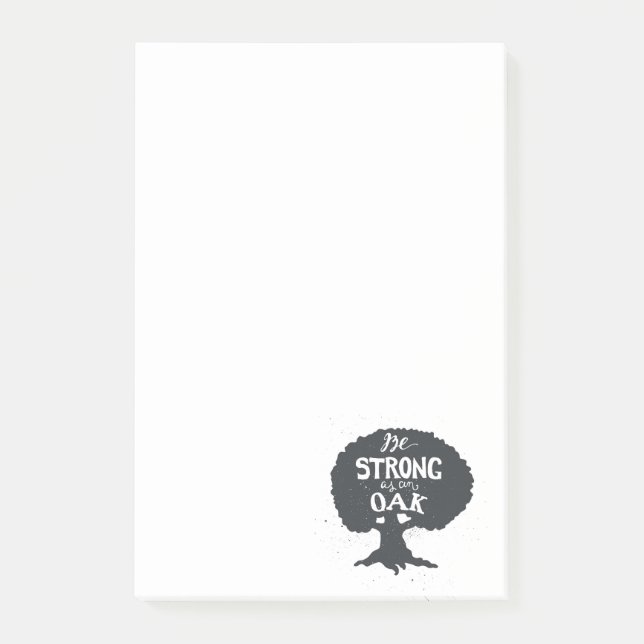 Bloco De Notas Seja forte como um carvalho (Frente)