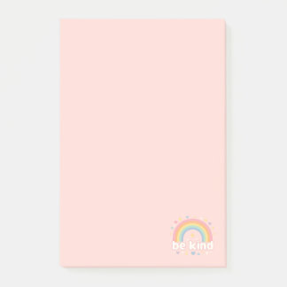 Bloco De Notas Seja Gentil – Arco-Íris Pastel de Positividade