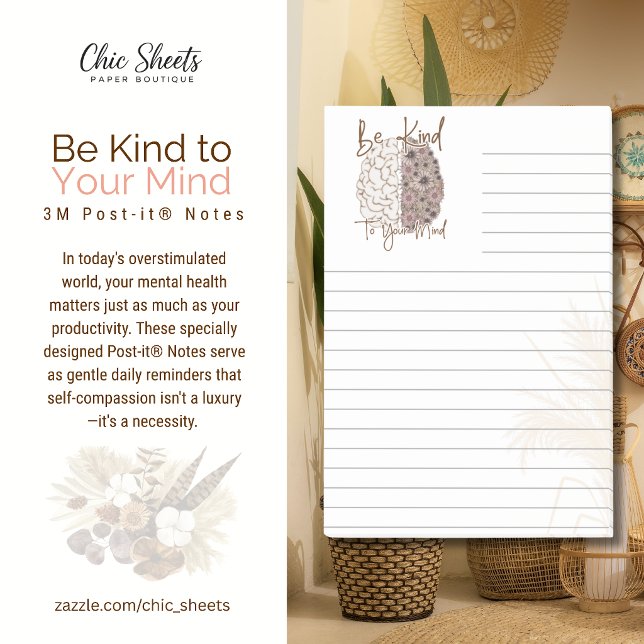 Bloco De Notas Seja Gentil com a Sua Mente 3M Post-it® Notes (Criador carregado)
