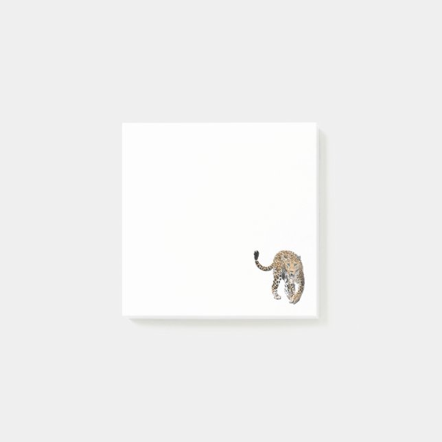 Bloco De Notas selva de leopardo-d-água pintada de verde-animal (Frente)