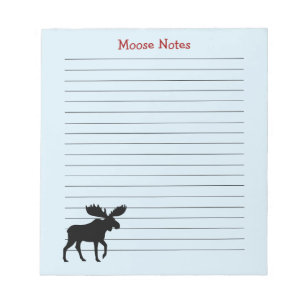 Bloco De Notas Selvagem Personalizada de Silhouette Moose Vincula