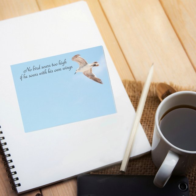 Bloco De Notas Sem Soares de Pássaros Muito Altos, Gaivota Azul d (Criador carregado)