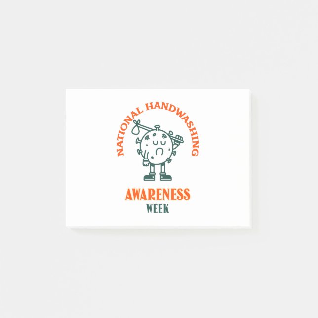 Bloco De Notas Semana Nacional de Sensibilização para a Lavagem d (Frente)