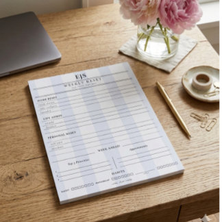 Bloco de Notas Semanal de Reinicialização Monogram