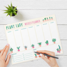 Bloco de Notas Semanal Planeador Senhora das Plant
