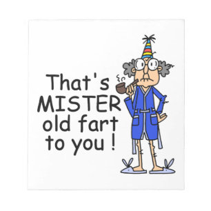 Bloco De Notas Senhor Velho Fart Aniversário Humor