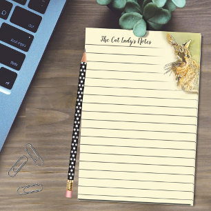 Bloco De Notas Senhora Brushstrokes Gatinho Suiça Lined do gato