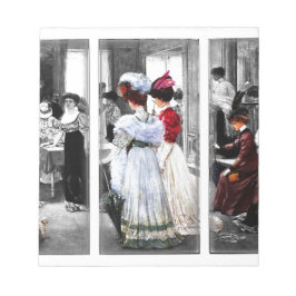 Bloco De Notas senhoras vitorianas vintage