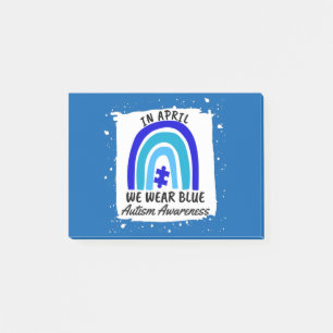 Bloco De Notas Sensibilização Autista Em Abril Nós Vestimos Azul