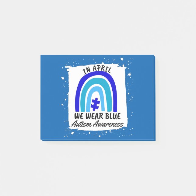 Bloco De Notas Sensibilização Autista Em Abril Nós Vestimos Azul (Frente)