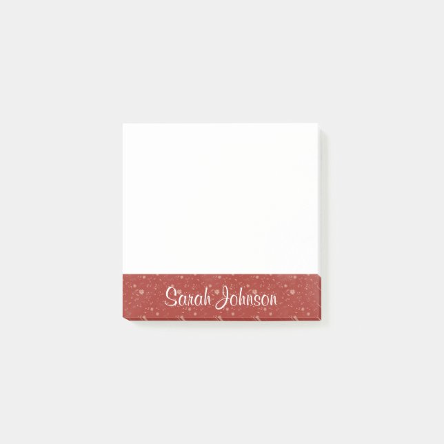 Bloco De Notas Separador Lateral Personalizado com Nome (Frente)