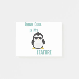 Bloco De Notas Ser legal é o meu pinguim engraçado com o pulmã
