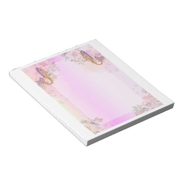 Bloco De Notas Sereia com arte bebê por Renee Lavoie (Inclinado)